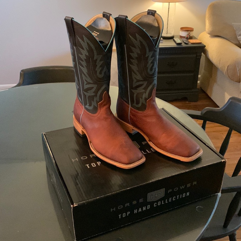 Smooth Ostrich Horsepower by Anderson Bean 11.5D Square Toe Boots